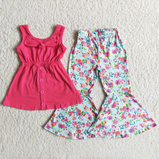 Hot Pink Floral Bells Set
