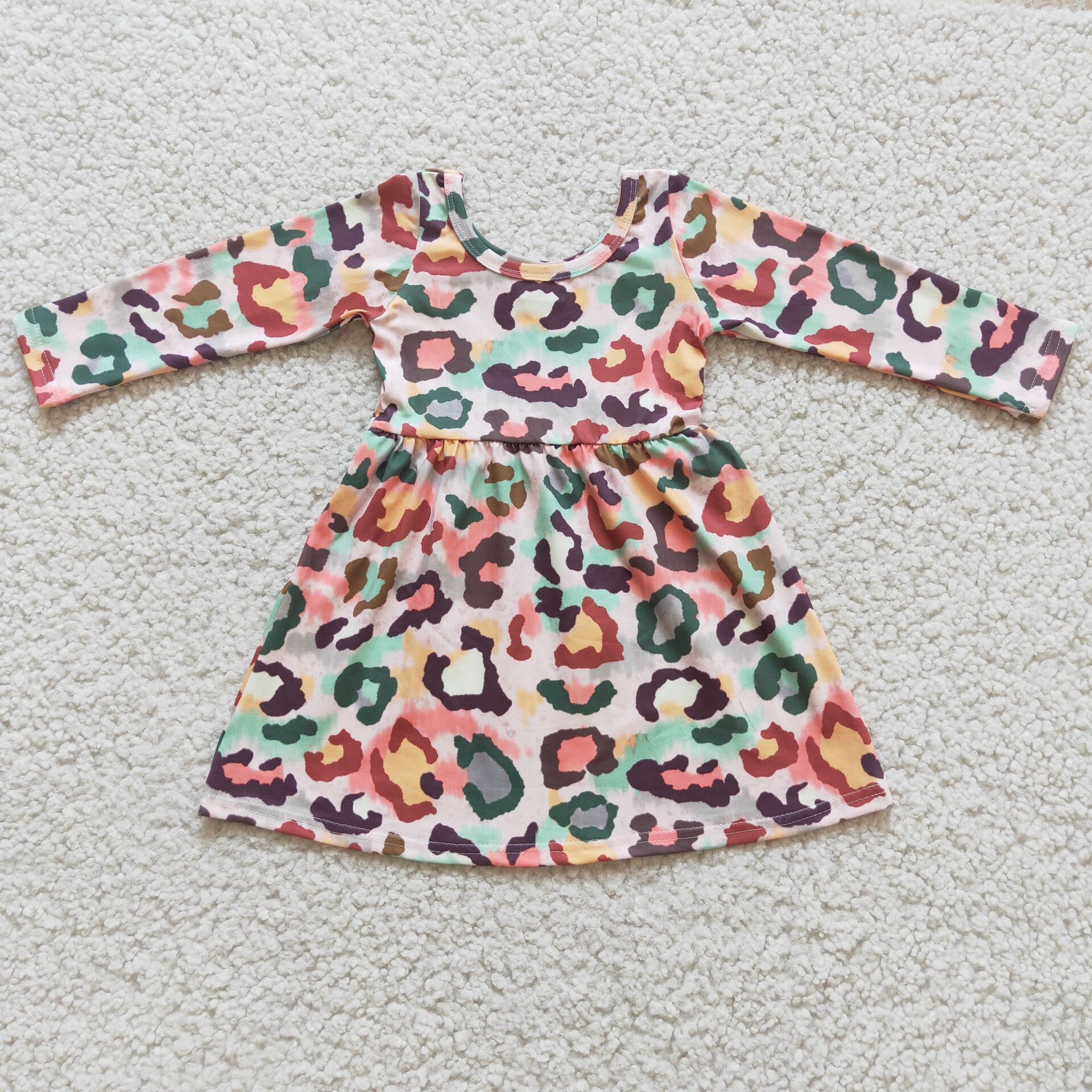 Long Sleeve Leopard Dress for Fall