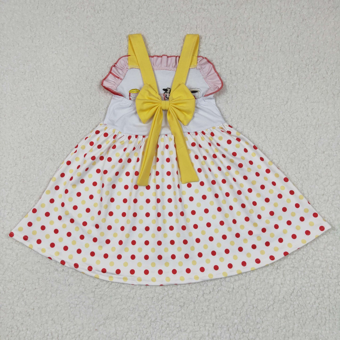 polk dots chick-fil-a embroidery twirl dress