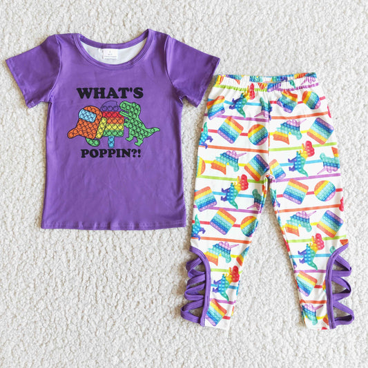what's poppin? cross leggings set girls outfit