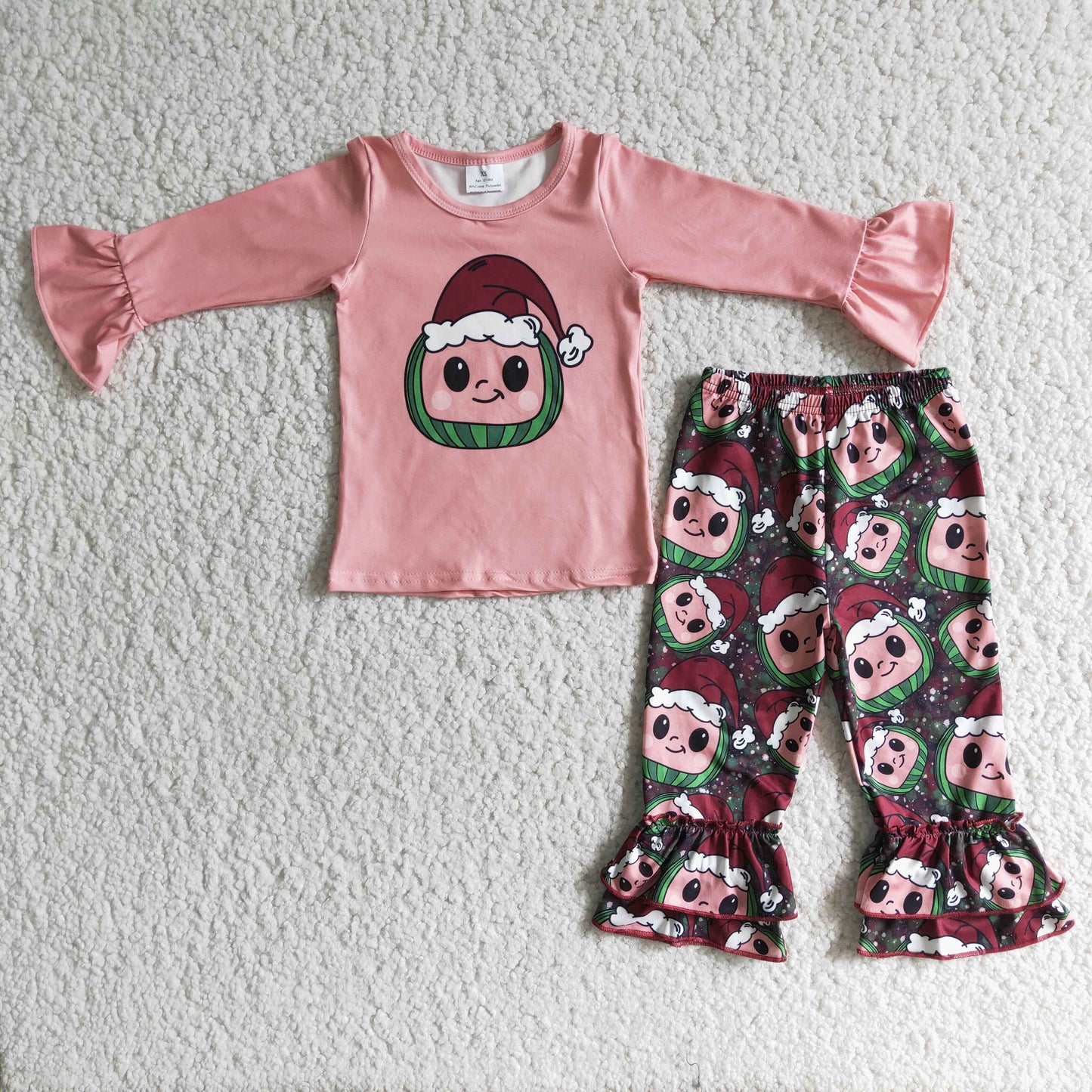 Little girl Christmas cocomelon outfit pants set