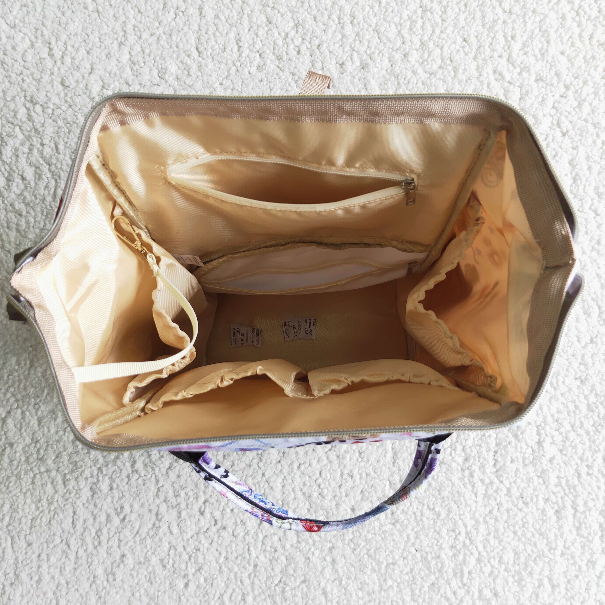 polyster+nylon diaper bag backpack