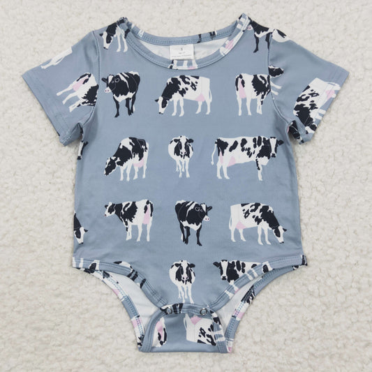 infant clothing westren romper cow print