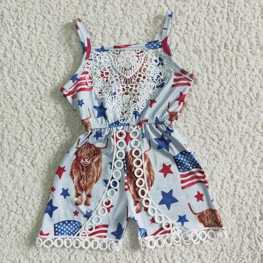 independence day american highland lace jumpsuit girl
