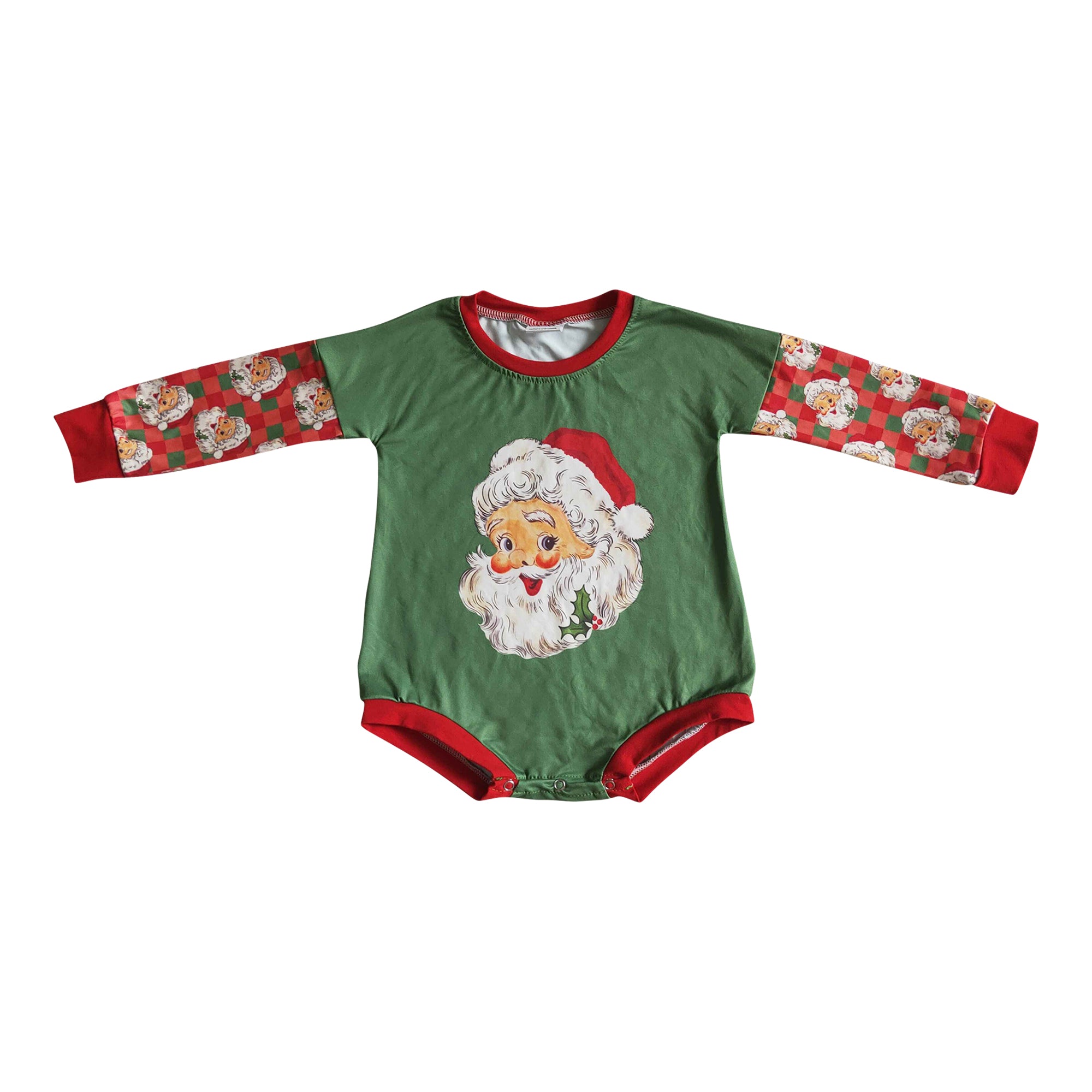 christmas santa baby romper bodysuit