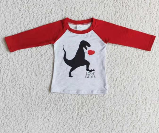 Dinosaur Heart Shirt for Valentine's Day