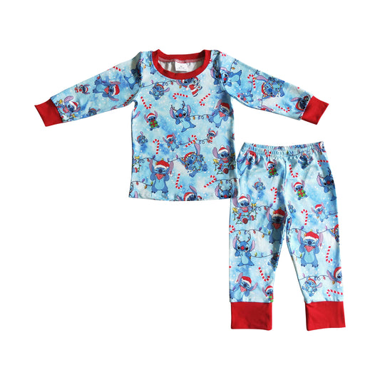 baby boy christmas lilo pajama set