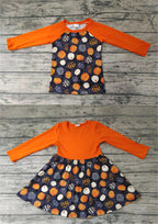 fall orange long sleeve shirt pumpkin top boy