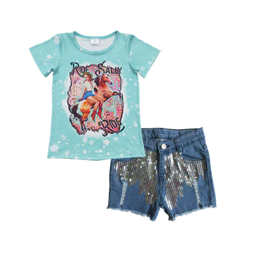 summer ride sally green top +Denim shorts outfits