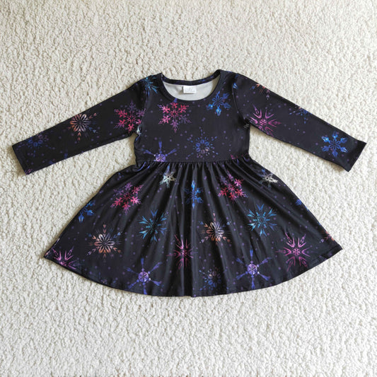 black snowflake twirl dress