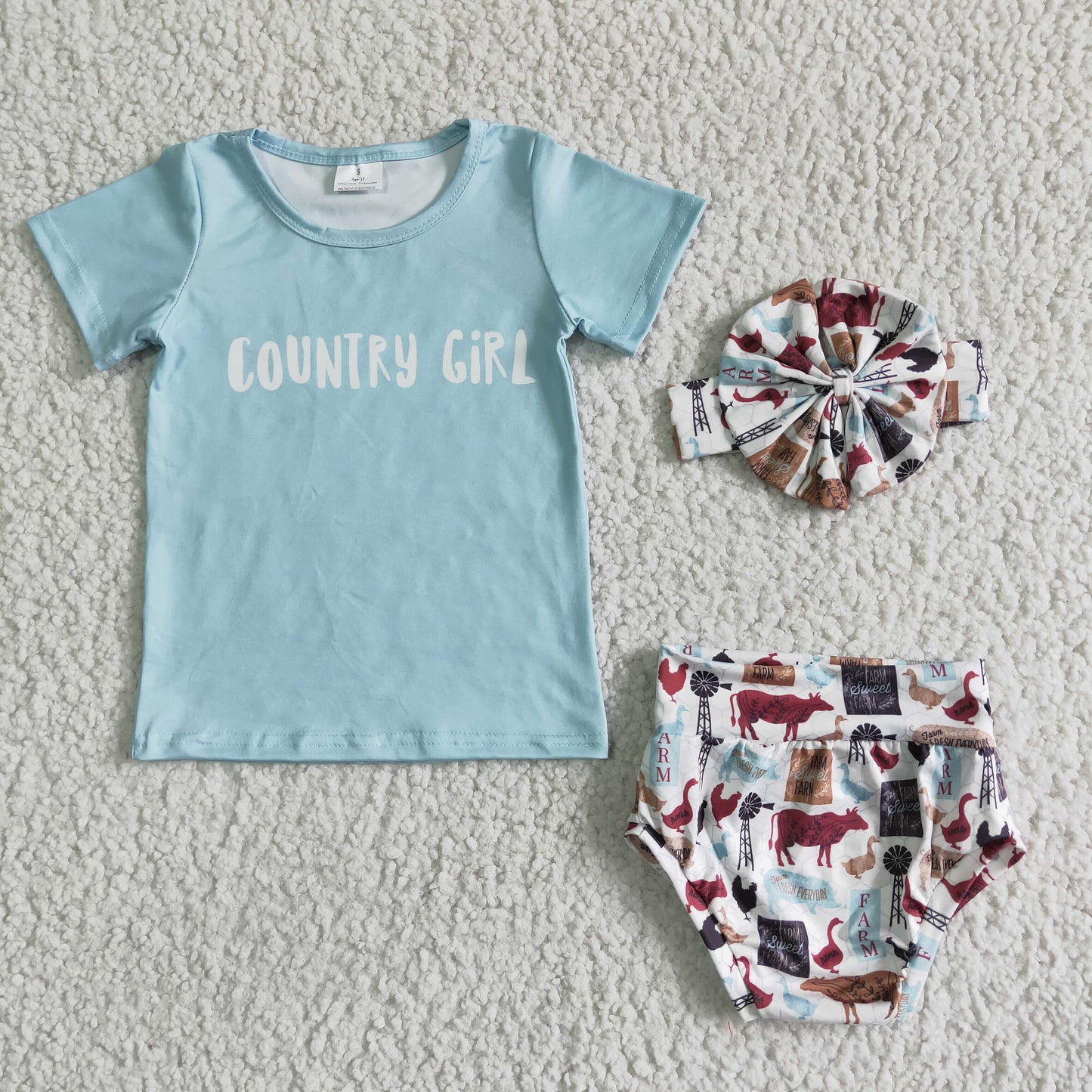 infant clothing summer bummie set for baby girl