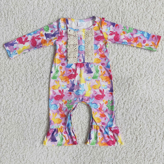 Purple Bunny Romper for Easter