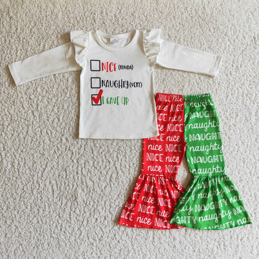 Christmas naughty outfit kids clothing