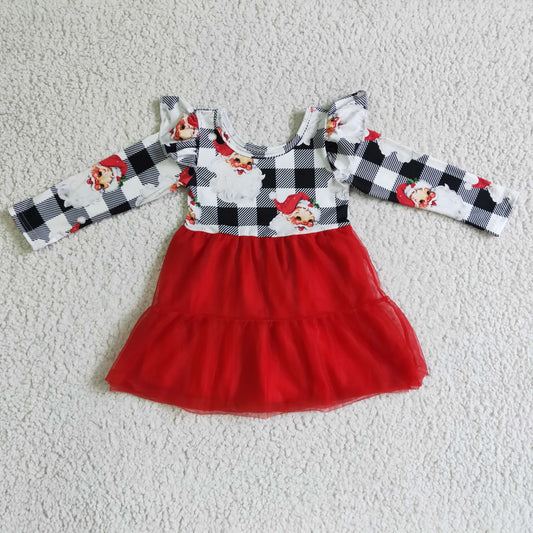 red santa tutu dress