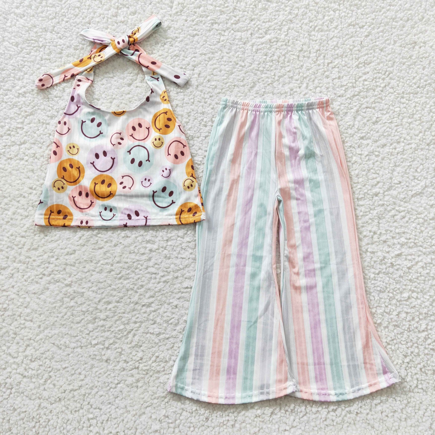 hippie halter top stripe belle outfit girl clothes set