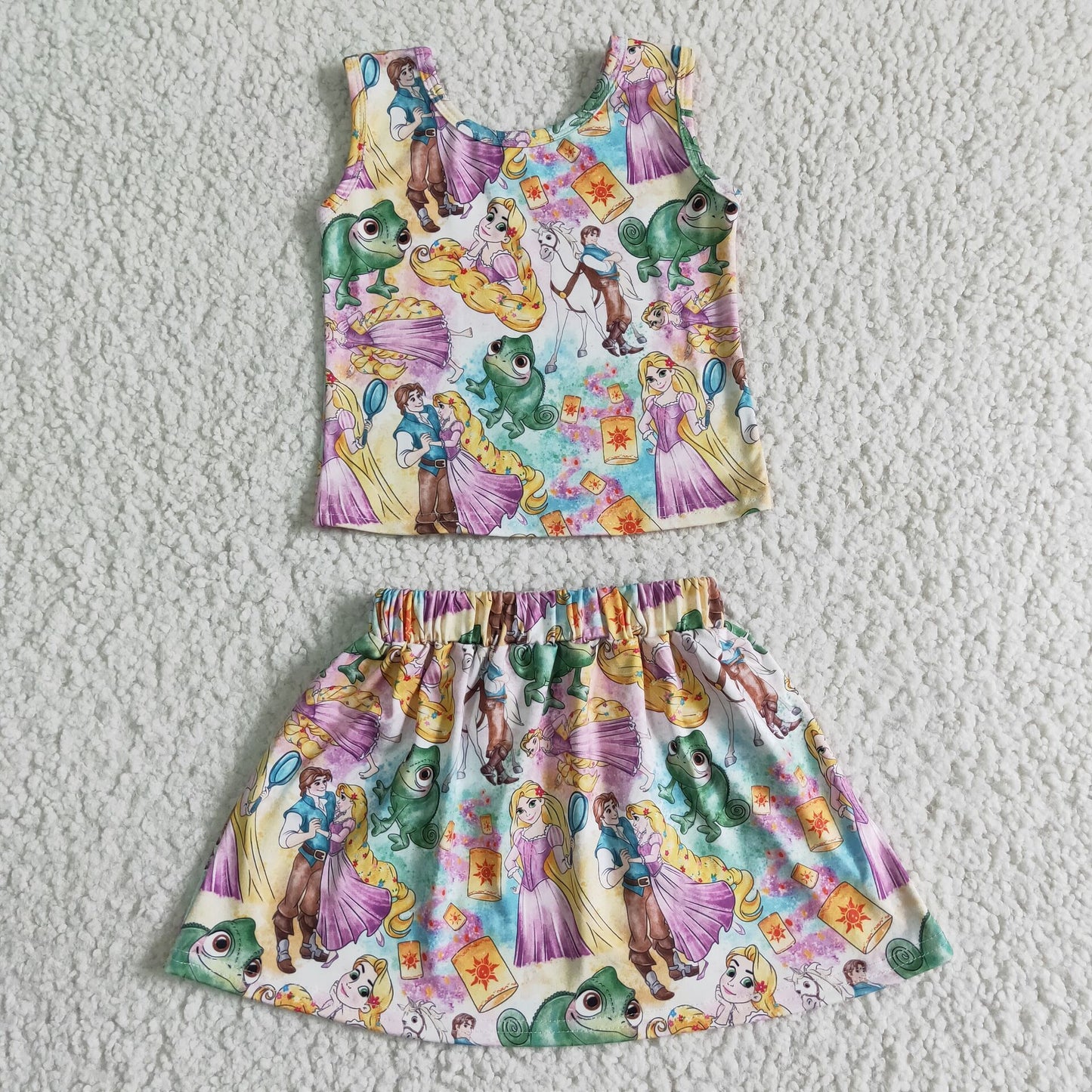 girl's clothing tower princess skirt set