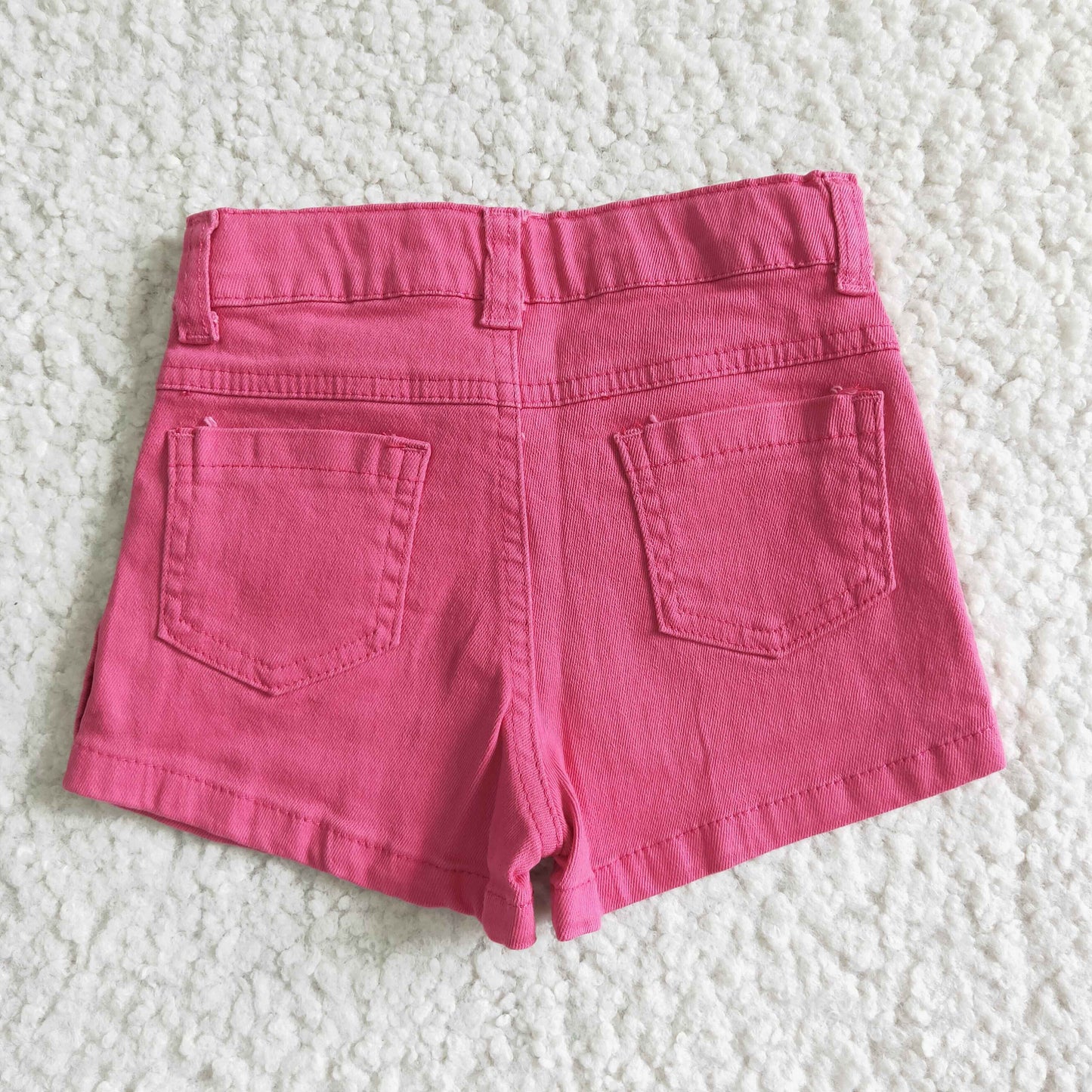 girl's clothing hot pink denim shorts