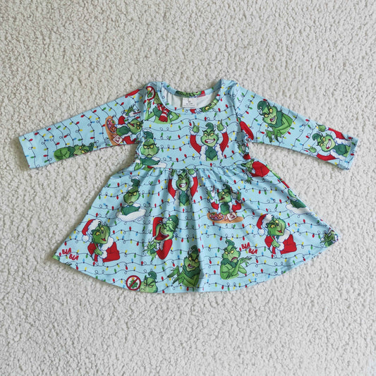 Christmas lights grinch dress girls dresses