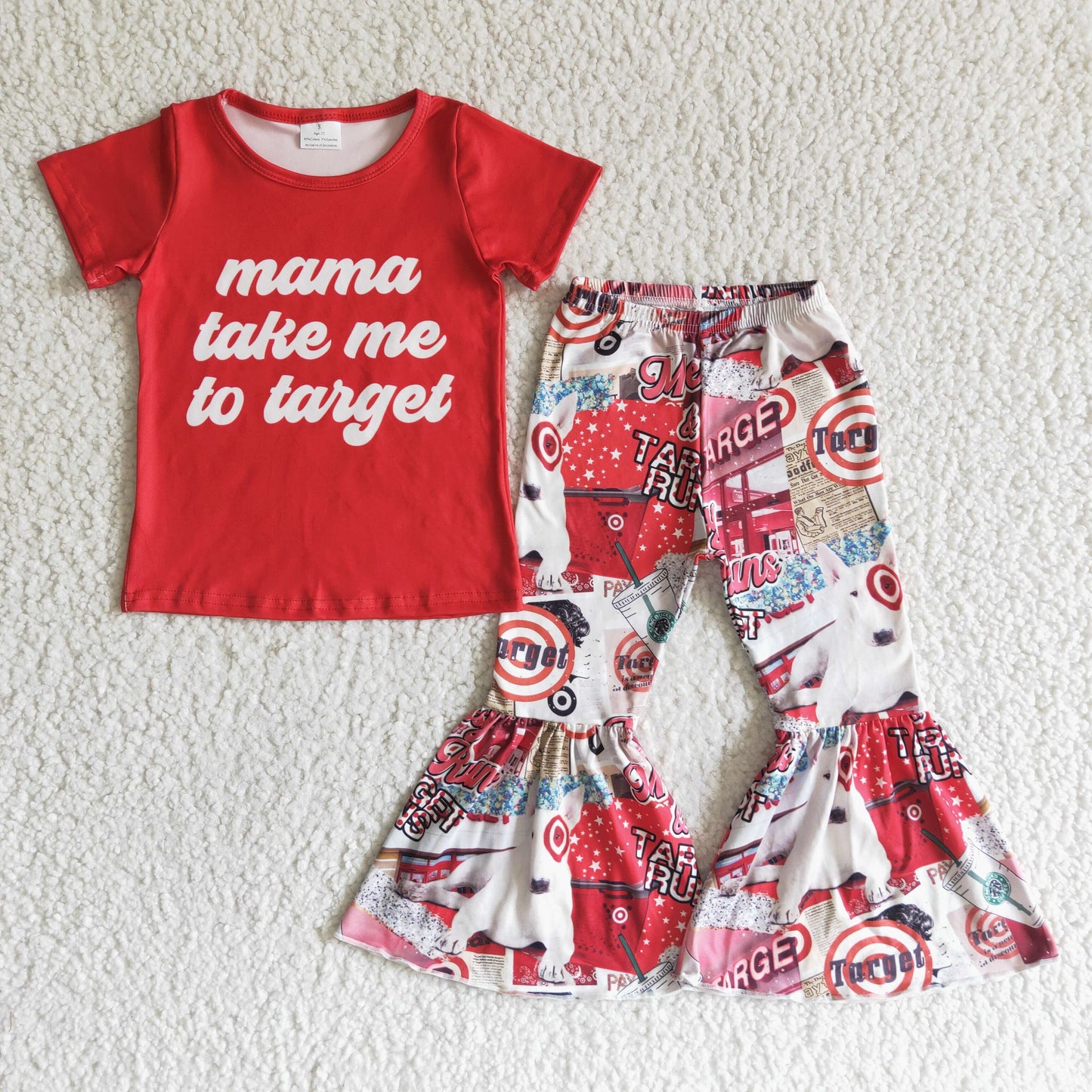 red girl’s outfit pants set target
