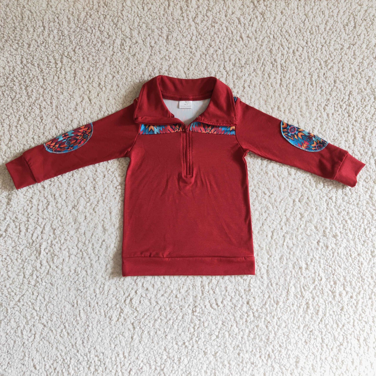 boy pullover shirt with zip