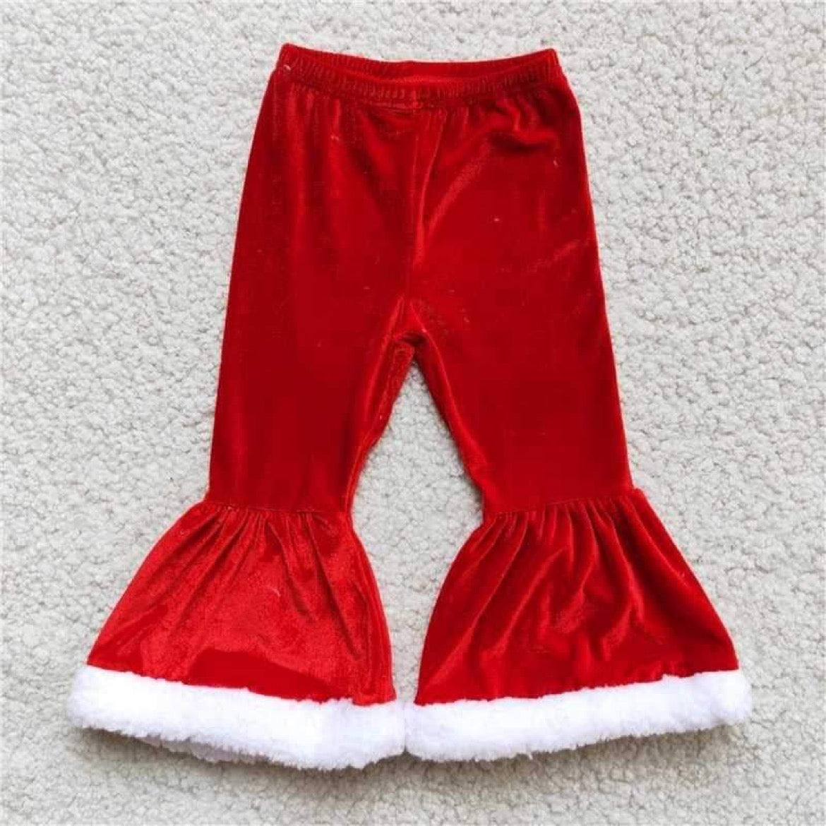Red Velvet Large Bells Pants for Christmas