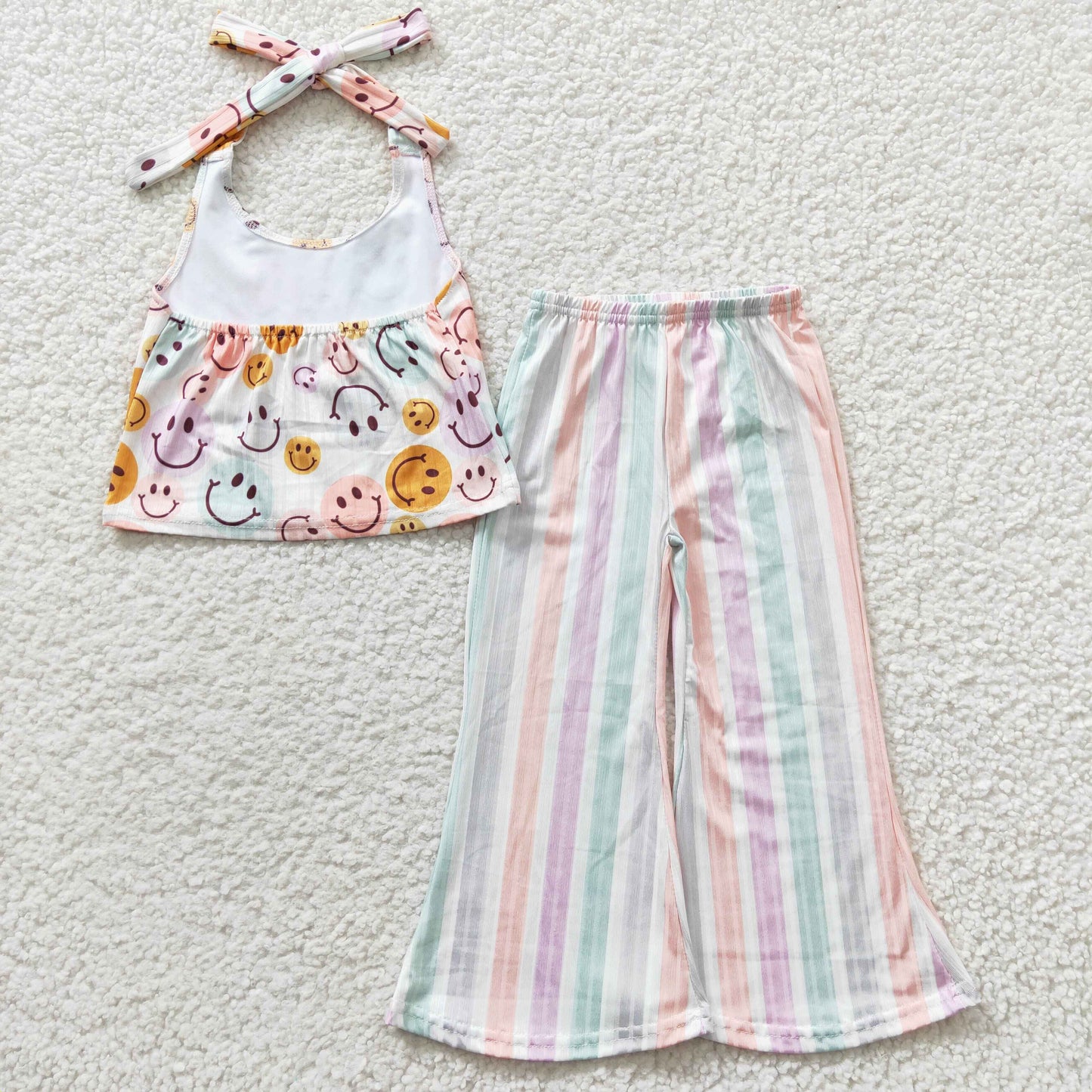 hippie halter top stripe belle outfit girl clothes set